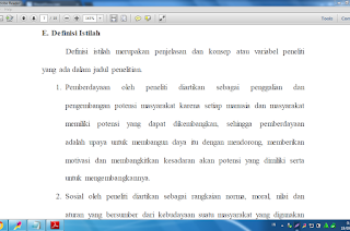 Penulisan Definisi Istilah Pada Skripsi