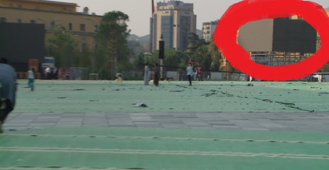 Skanderbeg covering in Tirana square