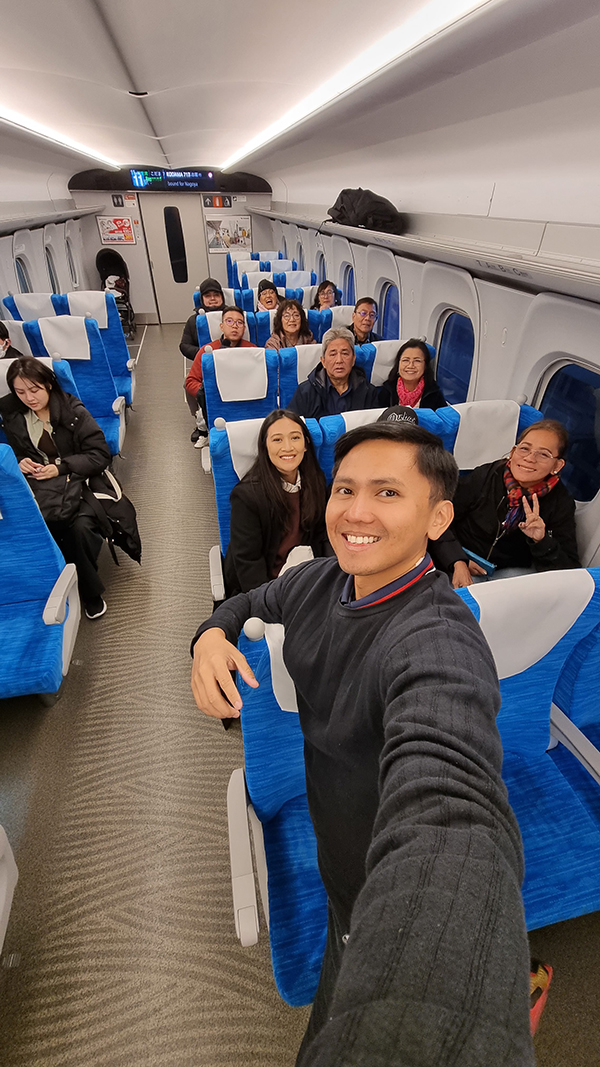 inside Shinkansen bullet train