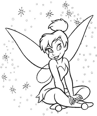 Disney tinker bell fairies coloring page