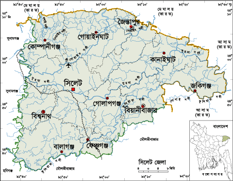 atlas of sylhet district