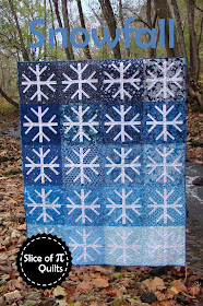 Snowfall snowflake ombre quilt pattern