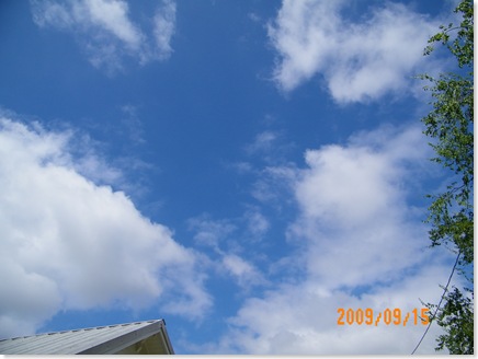 blue sky peeked through for the first time in a week