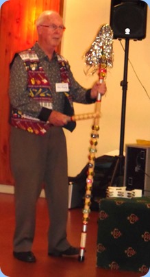 Peter Brophy with his 'stomper' at the Raglan Club Concert