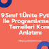 9.Sınıf Bilgisayar Bilimi 1.Ünite Python İle Programlamanın Temelleri Konu Anlatımı