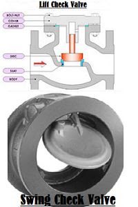 Lift Check Valve and Swing Check Valve