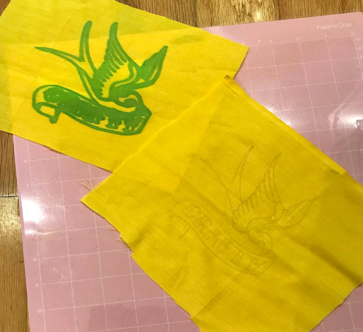How to transfer embroidery designs onto fabric with your Cricut machine without getting the huge thick lines from the washable fabric marker.  Perfect for small intricate designs, straight lines, text or anything else you want to embroider but it too difficult to draw by hand.