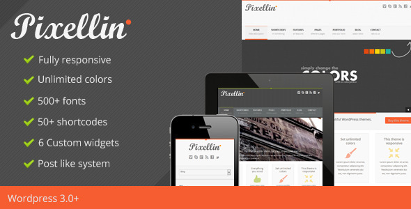 Pixellin - Responsive WordPress Theme - Creative WordPress