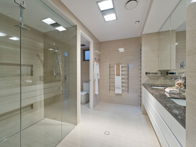 Photo of modern bathroom interiors in contemporary home in Brisbane