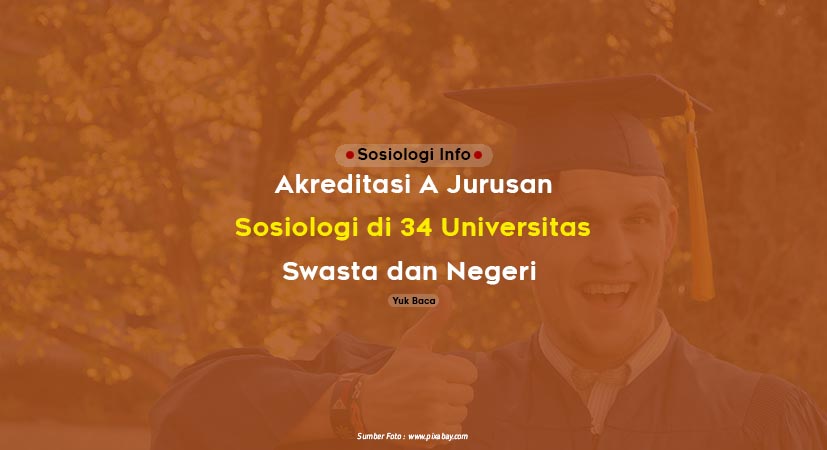 Akreditasi A Jurusan Sosiologi di 34 Universitas Swasta dan Negeri