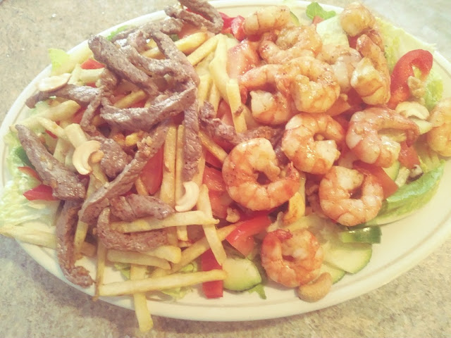 Steak and Shrimp Salad