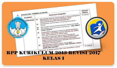 Download RPP Kurikulum 2013 Revisi 2017 Kelas 1 Format Terbaru