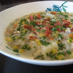 Herbed New England Clam and Corn Chowder