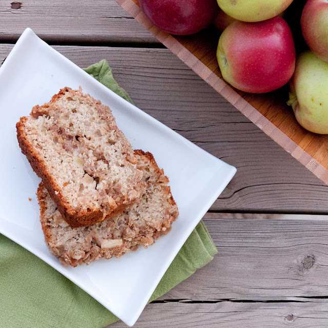 apple, crumble, loaf, bread, oatmeal