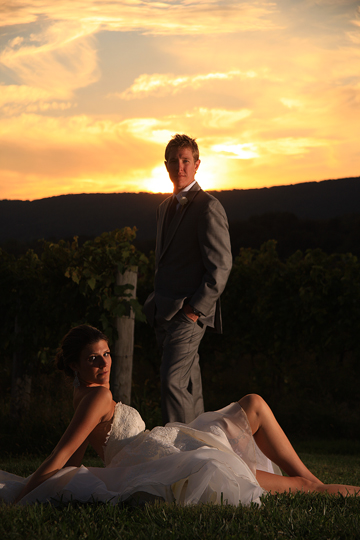 Bride and Groom Breaux Winery| Whysall Photography