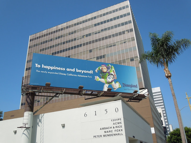 Buzz Lightyear Happiness beyond Disneyland billboard