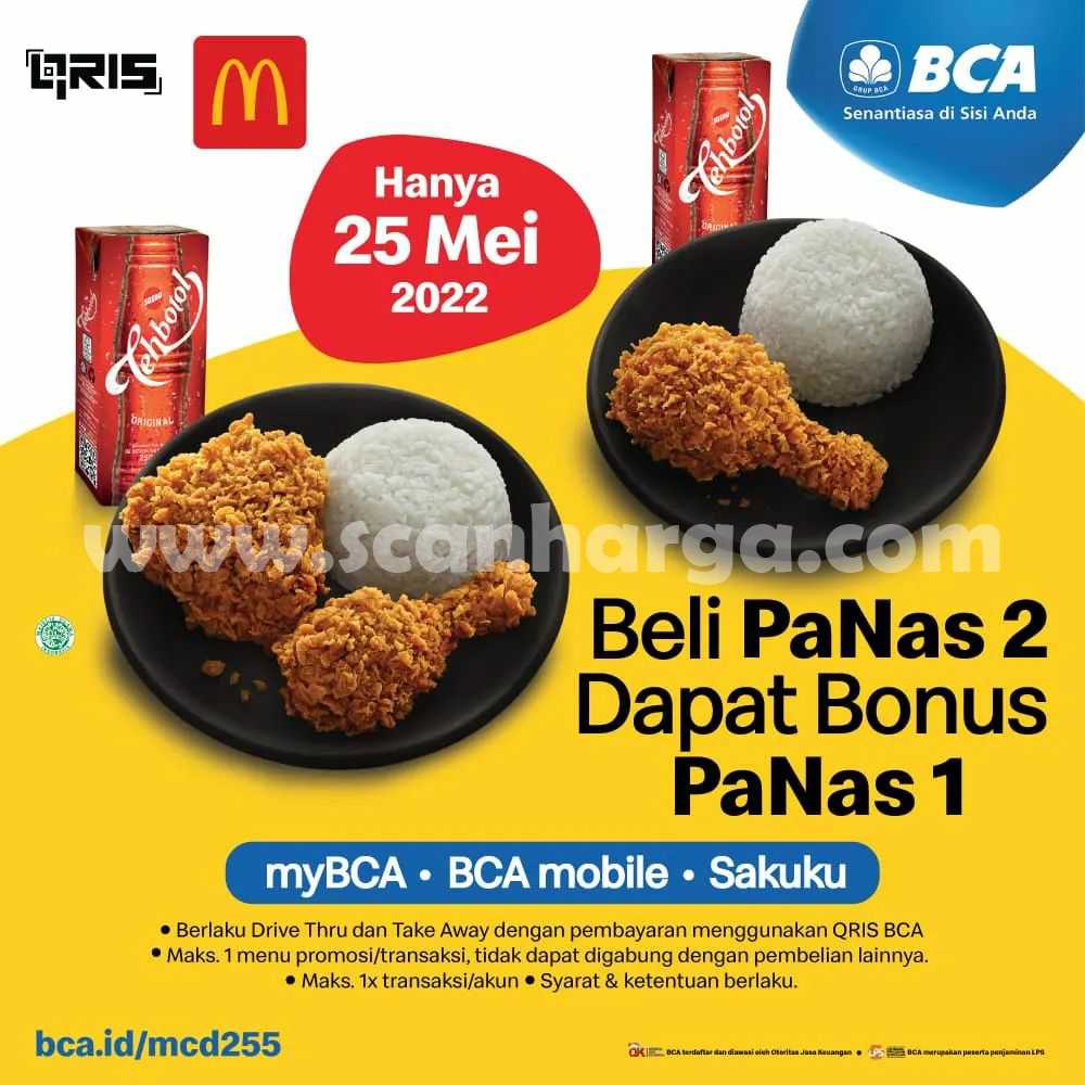 McDonalds Promo BCA Beli 1 Gratis 1 dengan QRIS BCA