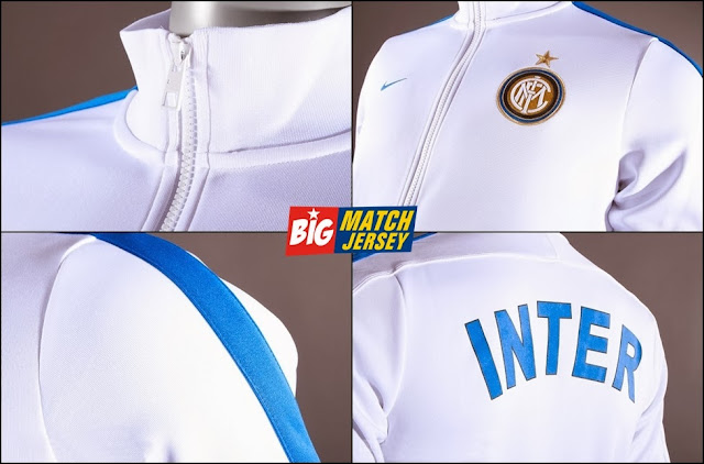 Jaket Grade Ori Nike Inter Milan White Authentic 2013/2014