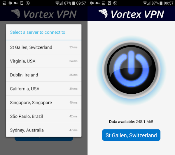 Aplikasi Internet gratis android VortexVpn