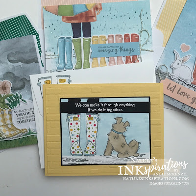 Weekly Digest | Week Ending June 12, 2021 | Nature's INKspirations by Angie McKenzie for Stamping INKspirations Blog Hop; Click READ or VISIT to go to my blog for details! Featuring the No Matter the Weather Card Kit along with the Bonus Stamp Set from the March 2020 No Matter the Weather Paper Pumpkin Kit, the Pampered Pets Cling Stamp Set and the Count on Me Cling Stamp Set by Stampin' Up!® to create a fun-themed encouragement card; #encouragementcards #stampinginkspirationsbloghop #naturesinkspirations #nomattertheweather #cardkitcollection #pamperedpetstampset #countonmestampset #splishsplash #rain #galoshes #handmadecards #coloringwithblends #prettyenvelopes #simplestamping