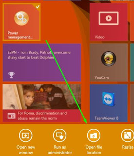 windows 8 opening file location