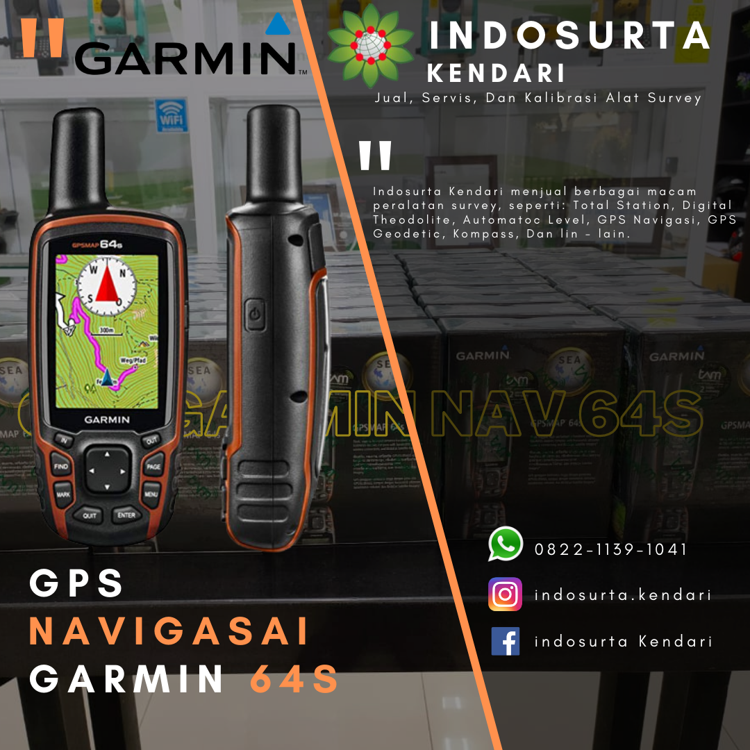 Jual GPS Navigasi Garmin 64s di Kolaka