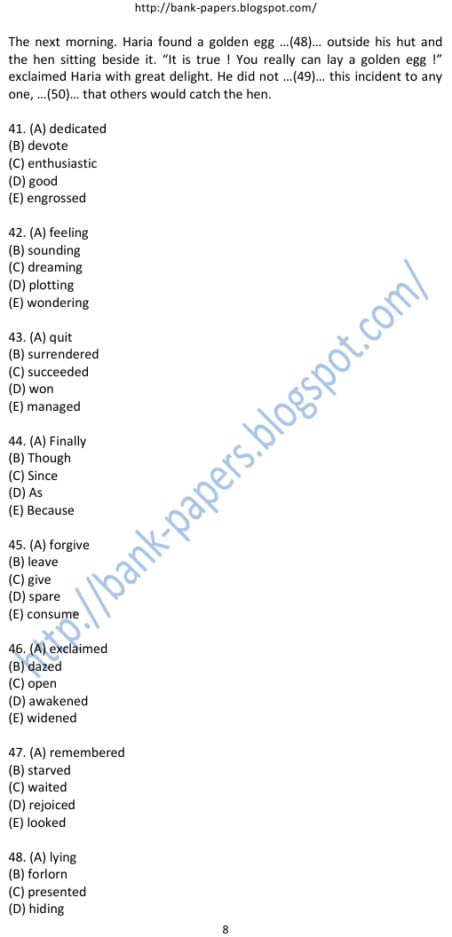 ibps model papers