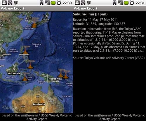 Volcano Report : Best Apps About Activity of Volcanic Eruptions