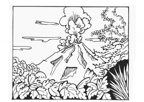 Download Free Coloring Pages : Issued A Cloud Of Volcanic Heat ...