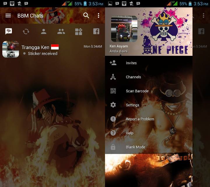 BBM MOD Portgas D Ace (ONE PIECE) v3.2.0.6 APK