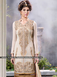 Indian Embroidered Georgette Suits [Black And Cream]