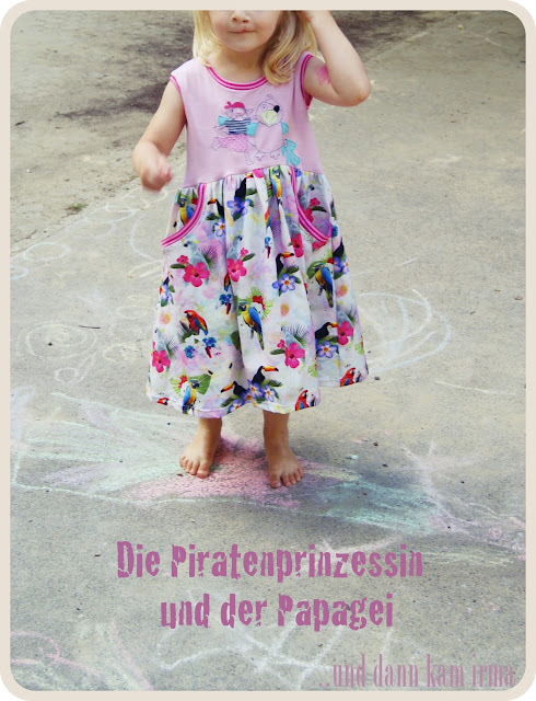 Applikation, Mädchen, Papagei, Piraten, Prinzessin, Sommerkleid, Vorlage, Jahresparade der Muster, Tiere, 