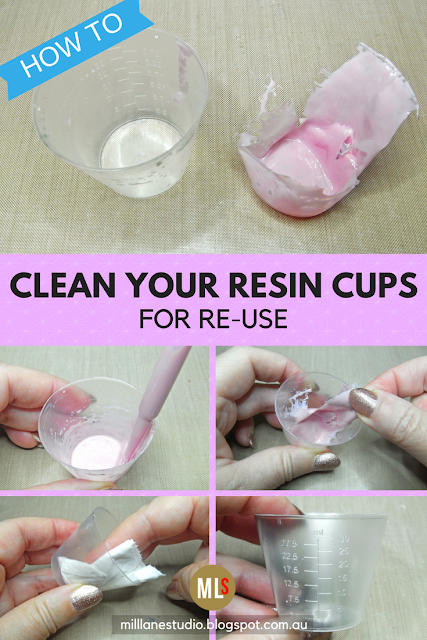 How to Clean your resin cups for re-use tutorial sheet