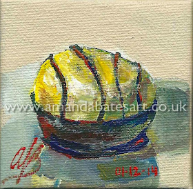 Thornton's Premium Vanilla Velvet, still life painting in acrylic on diddy canvas