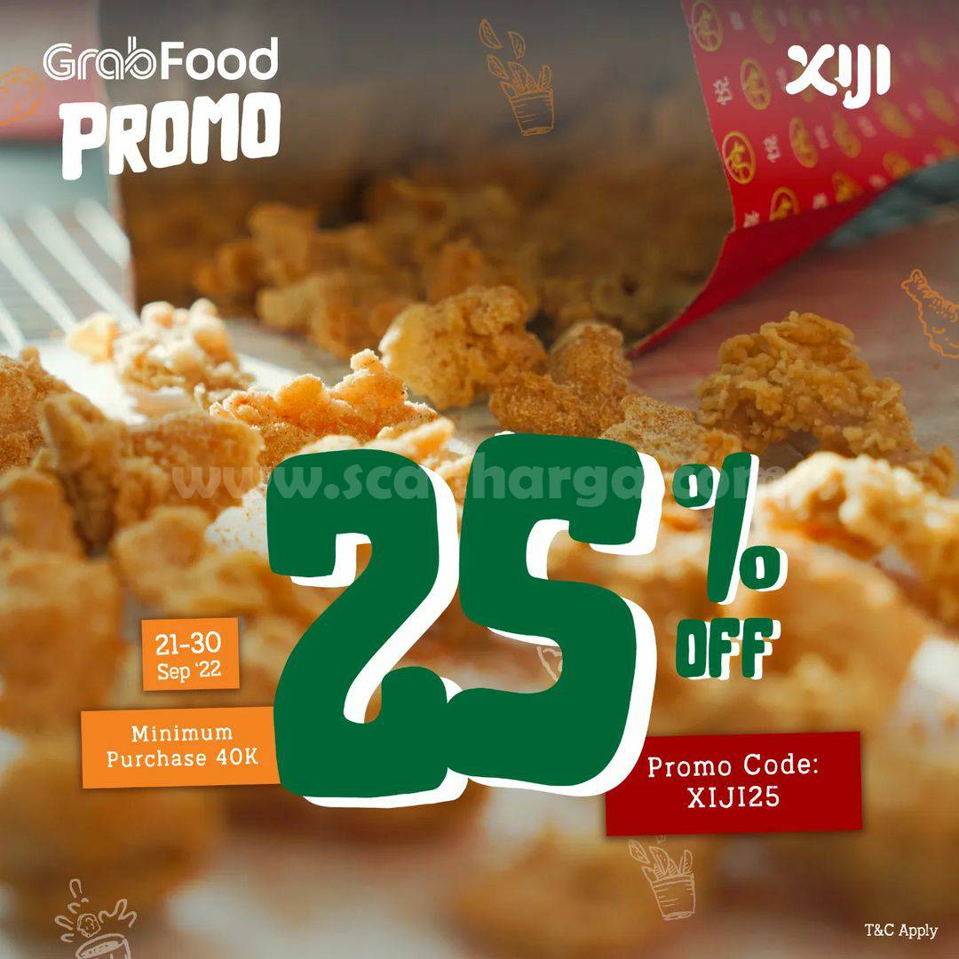 XIJI FRIED CHICKEN Promo GRABFOOD DISKON 25%