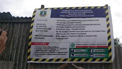 Proyek DKP Banten di Binuangeun  Terkesan Abaikan Keselamatan Pekerja