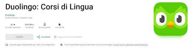 Applicazione Inglese Come Imparare Facilmente l'Inglese con Duolingo