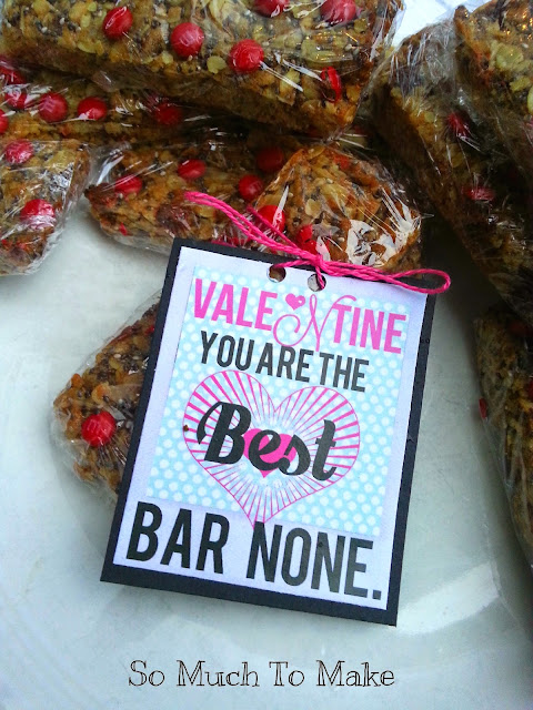 printable valentines granola bars