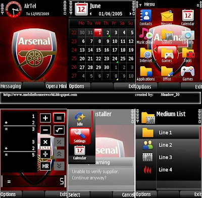 Arsenal theme for s60v3