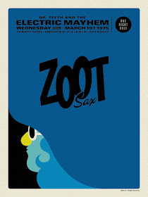 The Muppets Dr. Teeth and the Electric Mayhem Retro Concert Poster Screen Print Series by Michael De Pippo - “Zoot: Sax”