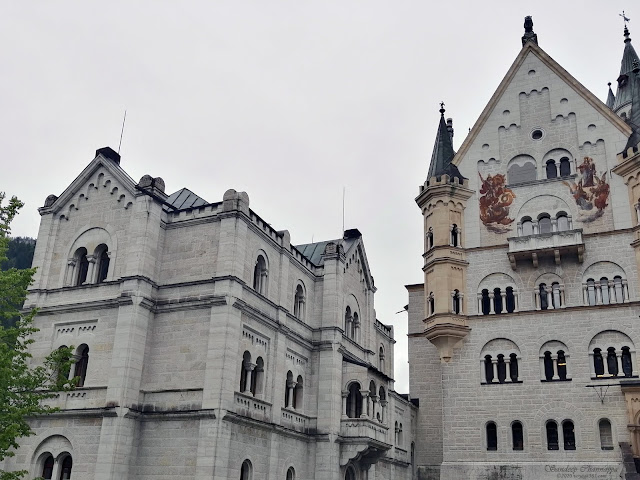 The palace courtyards within the Neuschwanstein Castle