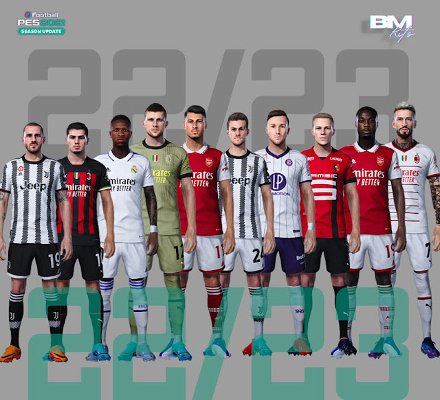 New Season 2022-2023 Kits Vol.1 For eFootball PES 2021