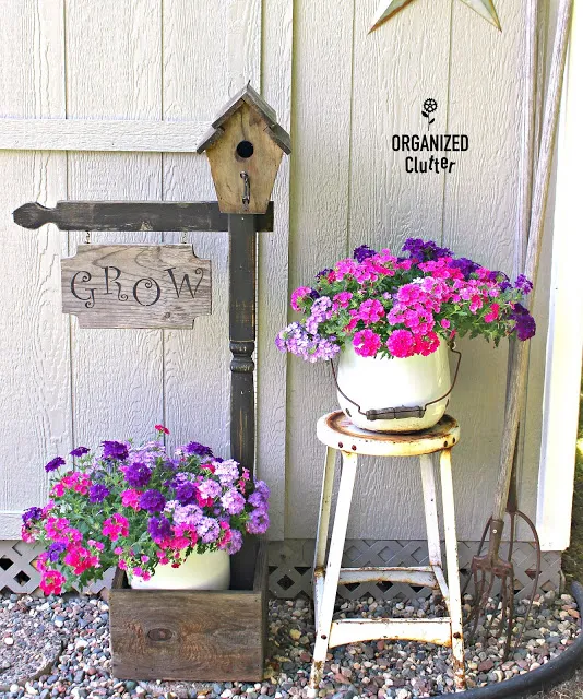 Cutesy Country Birdhouse Planter/Sign Gets a Rustic Makeover