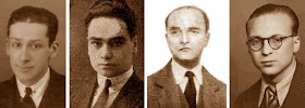 Los ajedrecistas García Castellà, Vilardebó, M. Sererols y R. Llorens