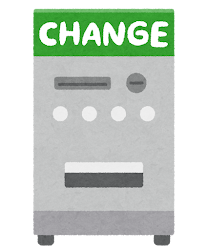 両替機のイラスト（CHANGE）