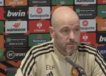 (Video) Erik Ten Hag Backs Bruno Fernandes following criticism after Liverpool thrashing