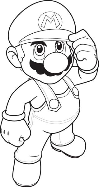 Super Mario Bros Coloring Pages Team Colors