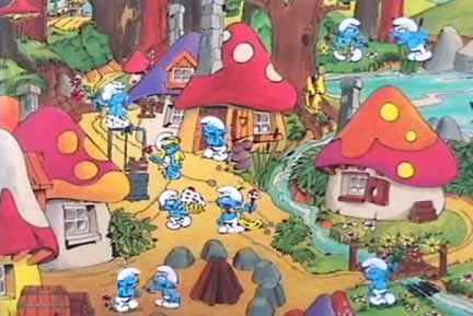 The Smurfs' community generally takes the form of a cooperative 