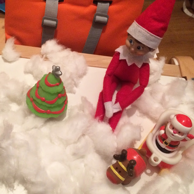 Elf on the shelf with santa toy