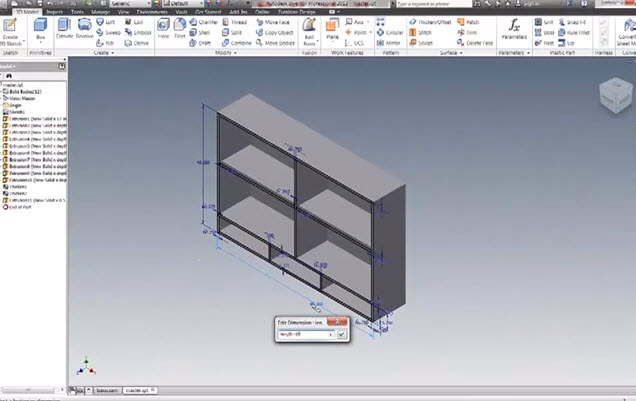 Video tutorial drawings furniture wood cabinet with 3D ...